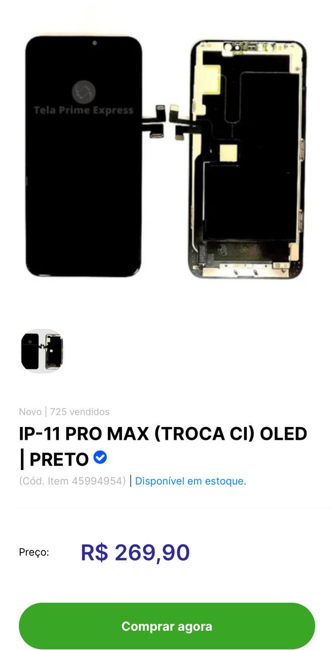 iPhone 11 Pro Max OLED - Tela Prime